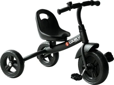Image de HOMCOM Tricycle Enfants Multi-équipé Garde-Boue Sonnette pédales antidérapantes siège réglable 2 Positions avec Dossier