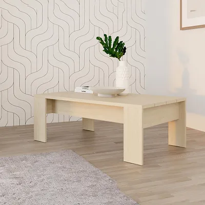 Immagine prodotto di Bertona - Tavolino da Salotto, 120x67x43h cm Marrone Rovere, Forma Rettangolare