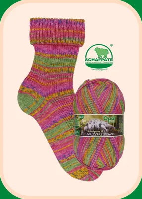Produktbild von Opal Schafpate 18 "Waldspaziergang " 100 g - 4-fach Pullover- und Sockenwolle 425 m Farbe 11671 - Pia liebt den Bach