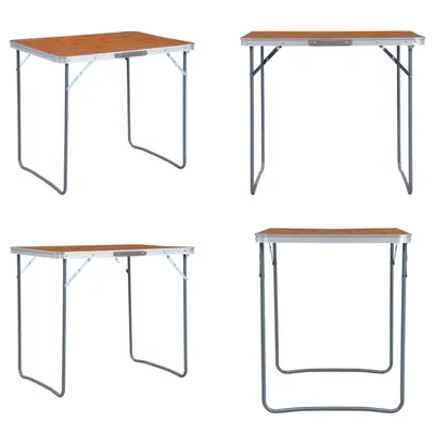 Produktbild von vidaXL Klappbarer Campingtisch mit Metallrahmen 80 x 60 cm - Camping-Tisch - Camping-Tische - Campingtisch - Campingtische