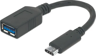 Produktbild von MANHATTAN USB-C Kabel C-Stecker - A-Buchse 12cm USB 3.1 Gen1