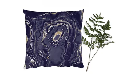 Produktbild von MuchoWow® Zierkissen Sofakissen Wohnzimmer Dekokissen 45x45 cm Marmor - Geode - Achat - Gold - Schlafpolster - Polster für das Sofa