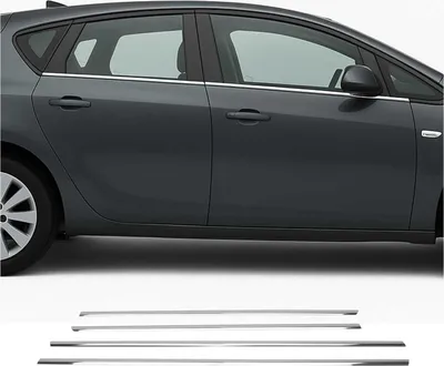 Image de Moulures de fenêtre pour Opel Astra J 2009-2015 Acier inoxydable Chrome 4pcs