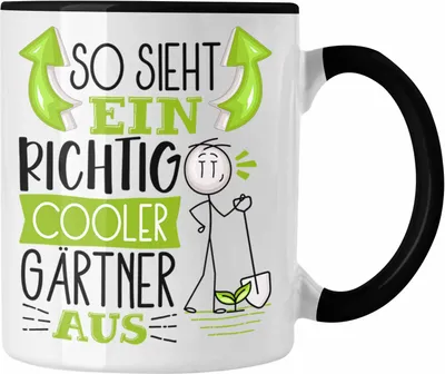Produktbild von Trendation - Gärtner Tasse Geschenk So Sieht Ein RIchtig Cooler Gärtner Aus Geschenkidee Lustiger Spruch Geburtstag Becher Kaffeetasse (Schwarz)