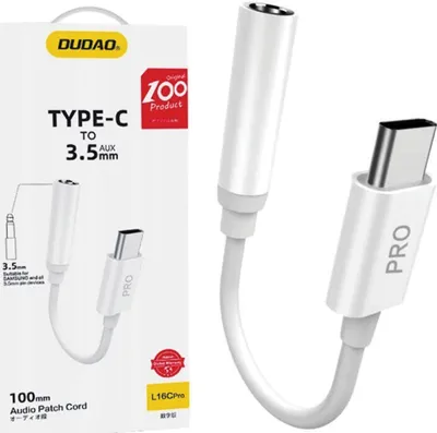 Immagine prodotto di DUDAO Adapter Dudao L16CPro USB-C to Jack 0,1m (white)