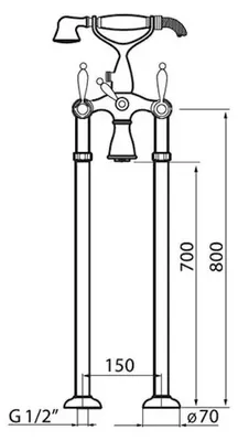 Produktbild von Freistehende Badewannenarmaturen Chrom