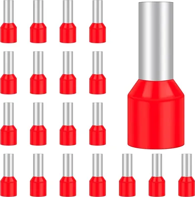 Produktbild von 100 Stück Aderendhülsen 10mm?, Hanibos Aderendhülsen set Kabelendhülsen Isolierte Aderhülsen für Drahtverbindung(10mm?x12mm)  10mm? 100 Stk