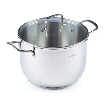 Image de Marmite en acier inoxydable Pour&Cook II avec couvercle en verre