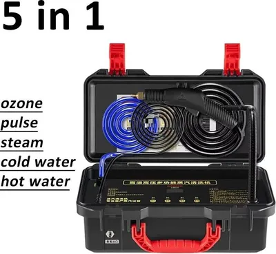 Produktbild von Intelligenter Dampfreiniger - 5-in-1 Hochdruck-Dampfgerät - Hochtemperatur - >2600 W - 220 V - Für Auto, Dunstabzugshaube, Klimaanlage