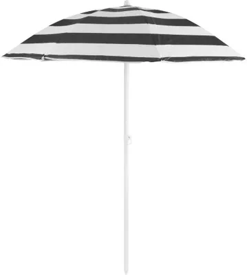 Immagine prodotto di Ombrellone DALIA, 180 cm, 32/32 mm, con snodo inclinabile, nero-bianco, da spiaggia