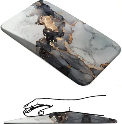 Image de Tapis de souris ergonomique avec repose-poignet, en mousse à mémoire de forme, antidérapant, pour le bureau