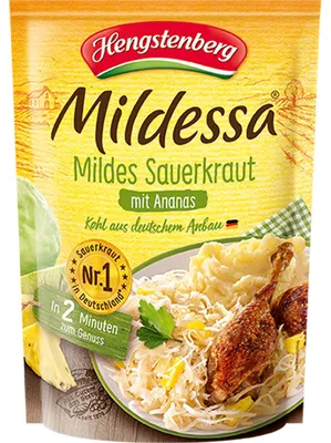 Image de Hengstenberg Mildessa Choucroute douce à l'ananas en sachet 400g