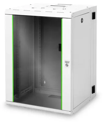 Produktbild von 483-mm-Wandschrank, 16 HE (hellgrau, 16 Höheneinheiten)