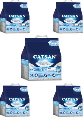 Produktbild von Catsan Hygiene plus Katzenstreu 5er-Pack 25l (5 x 5L)