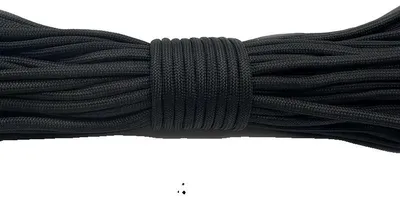Produktbild von Paracord, langlebiges Polyester, Kletter Camping Fallschirmseil, 4mm Schwarz, 5Meter-c