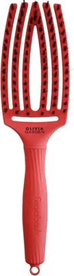 Image de Olivia Garden Bürste Olivia Garden Fingerbrush Care Iconic Boar&Nylon Red Confidence