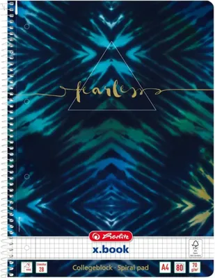 Obrázek produktu pro Vysokoškolský sešit Herlitz x.book Fearless čtverečkovaný DIN A4 vnitřní a vnější okraje