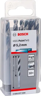 Produktbild von Metallspiralbohrer HSS PointTeQ, DIN 338, 5,2 mm, 10er-Pack