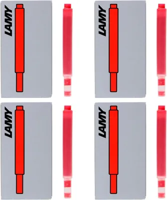 Produktbild von LAMY Tintenpatronen für Füllfederhalter – Set mit 20 Stück – Rote Tinte – (LT10RD)