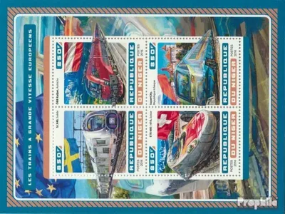 Produktbild von Briefmarken Niger 2016 Mi 4667-4670 Kleinbogen (kompl. Ausg.) postfrisch Züge
