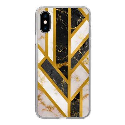Produktbild von MuchoWow® Handyhülle Schutzhülle Hülle für iPhone X Marmor - Gold - Glitzer - Luxus Silikon Softcase Handy Hülle - Handyhülle