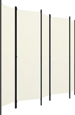 Image de vidaXL Séparation de pièce 5 pièces blanc 250x180 cm