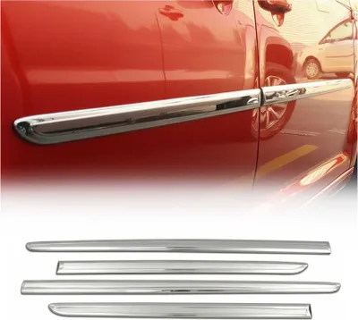 Image de Garniture Baguette de porte latérale pour VW Caddy 2015-2020 en acier inox 4Pcs