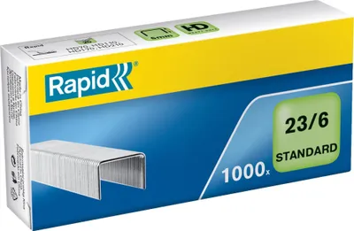 Immagine prodotto di Rapid® 24869100 Graffe standard 23/6 mm, zincate, 1000 pezzi