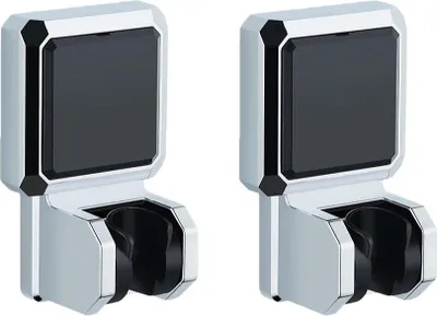 Obrázek produktu pro INF Držák sprchy bez vrtání 2 kusy ABS 360° nastavitelný pro domácí koupelnu stříbrný