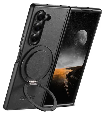 Produktbild von Für Samsung Galaxy Z Fold7 5G Suteni MagSafe 360 Grad Ringhalter Hülle Schwarz