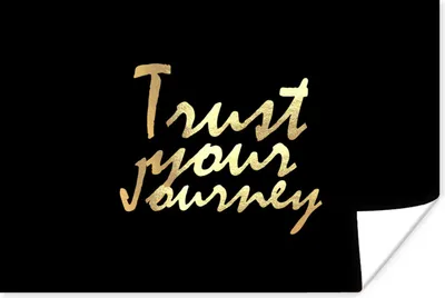 Produktbild von MuchoWow® Poster Zitate - Reisen - Schwarz - Gold 120x80 cm - Bilder
