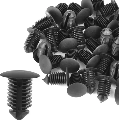 Produktbild von 40Stk. Kunststoff Nieten Befestigung Clips Kunststoffbolzen 10mm Lochdurch.Nieten Bolzennieten Schwarz für Auto