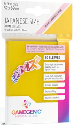 Produktbild von Gamegenic PRIME Japanese Sized Sleeves Gelb