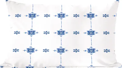 Produktbild von MuchoWow® Zierkissen Sofakissen Wohnzimmer Dekokissen 50x30 cm Muster - Blau - Quadratisch - Wohnzimmerdekoration - Polster mit Photo