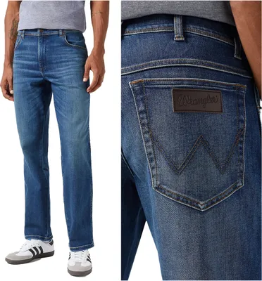 Obrázek produktu pro WRANGLER, Pánské džíny, rovný střih, TEXAS, W32 L34, Blau, Jeans, baggyjeans, buggy