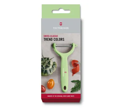 Produktbild von Victorinox SwissClassic Trend Colors, Obst & Gemüse, Tomaten- & Kiwischäler, Edelstahl, Grün, Polypropylen, Aufhängeloch