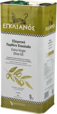 Produktbild von Olivenöl 5 Liter Extra Nativ Eglianos Extra Virgin g.U kaltgepresst  Koroneiki Griechenland 0,2%Säuregehalt