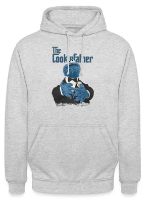 Produktbild von Spreadshirt Sesamstraße The Cookiefather Uni Hoodie, S, Hellgrau meliert