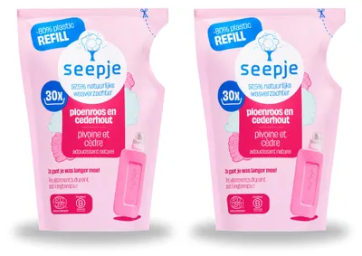 Produktbild von 2 x Seepje Weichspüler - Pfingstrose und Zedernholz - 750 ml - Vorteilspackung - 2 Stücke