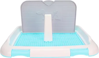 Produktbild von Hundetoilette, Indoor-Welpentraining, Katzentöpfchen, Zaun, geplantes Urinieren, Tablett, Blau