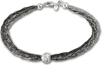 Image de SilberDream 20,5cm bracelet boule noir argent femmes bijoux 925 D2SDA1001K
