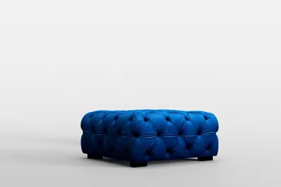 Produktbild von Polsterhocker Designerhocker Sitzhocker NATALIE in Stoff Riviera Blau