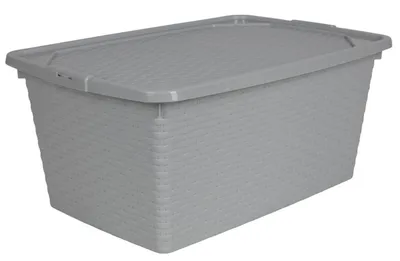 Produktbild von Aufbewahrungsbox 40 L Rattanoptik Dekobox Aufbewahrungskiste Allzweckbox Kiste