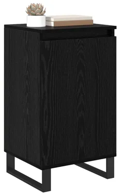Image de vidaXL Sideboard noir imitation chêne 40 x 35 x 70 cm Bois composite