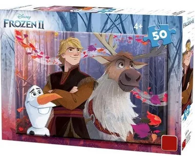 Image de Puzzle reine des neiges 2 : sven olaf kristoff dans la foret 50 piéces - frozen - king