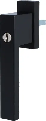 Produktbild von Design Fenstergriff Rasterolive Schwarz Aluminium Fensterbeschlag 7x35mm Vierkant pulverbeschichtet abschließbar