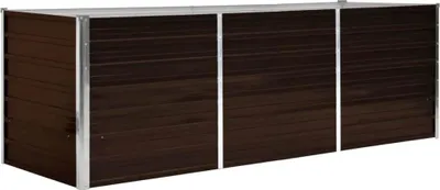 Produktbild von vidaXL Garten-Hochbeet Braun 240 x 80 x 77 cm Verzinkter Stahl