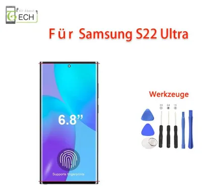 Produktbild von Für Samsung Galaxy S22 Ultra S908B LCD Display (OLED) 6,78'' Touchscreen Bildschirm