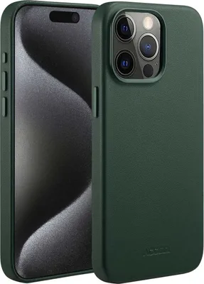 Obrázek produktu pro Accezz MagSafe kožený zadní kryt pro iPhone 15 Pro Max – cedrově zelený