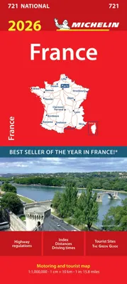 Produktbild von France 2026 - Michelin National Map 721